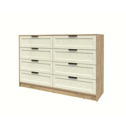 Kомод Тренд КТ-К157 (Дуб золотой ЛДСП/ Дуб снежный ЛМДФ) Ш1565 В1020 Г451